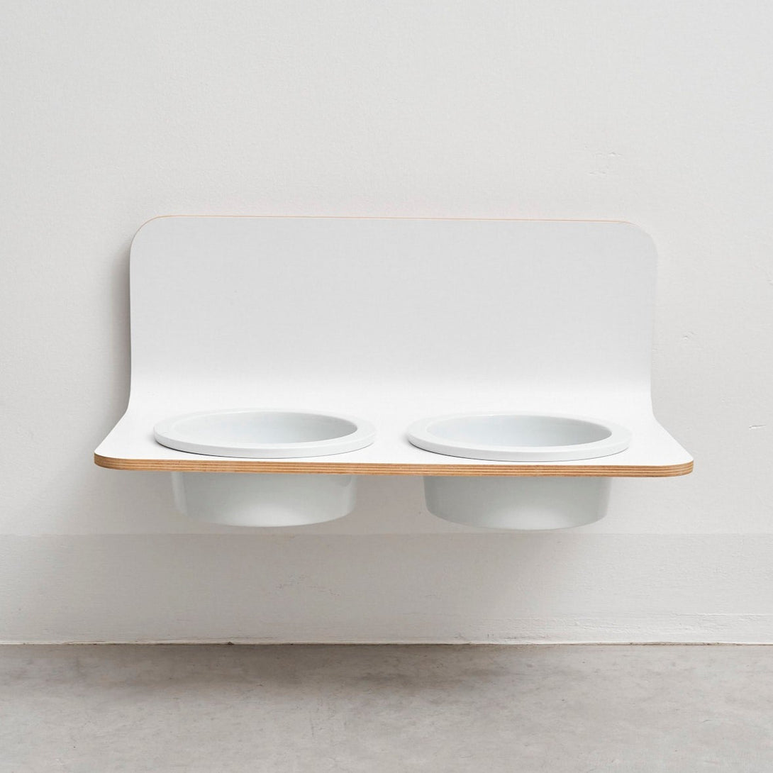 Designer MiaCara Arco Dog Feeder - Porcelain Bowls 