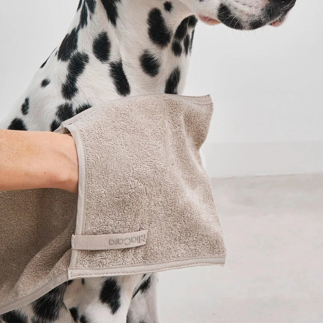 MiaCara Mano Dog Towel Greige Beige