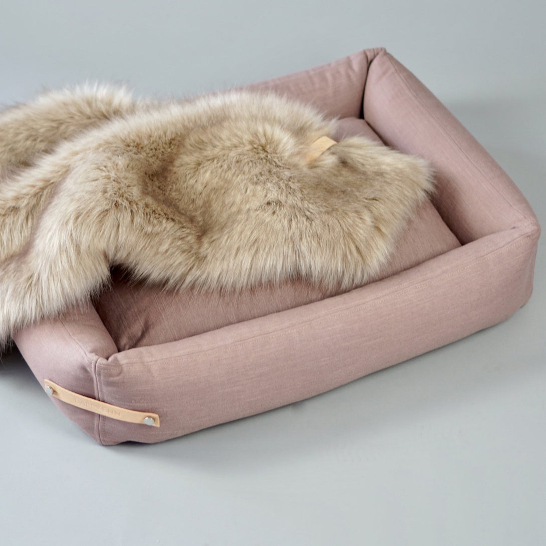 Luxury pink dog bed