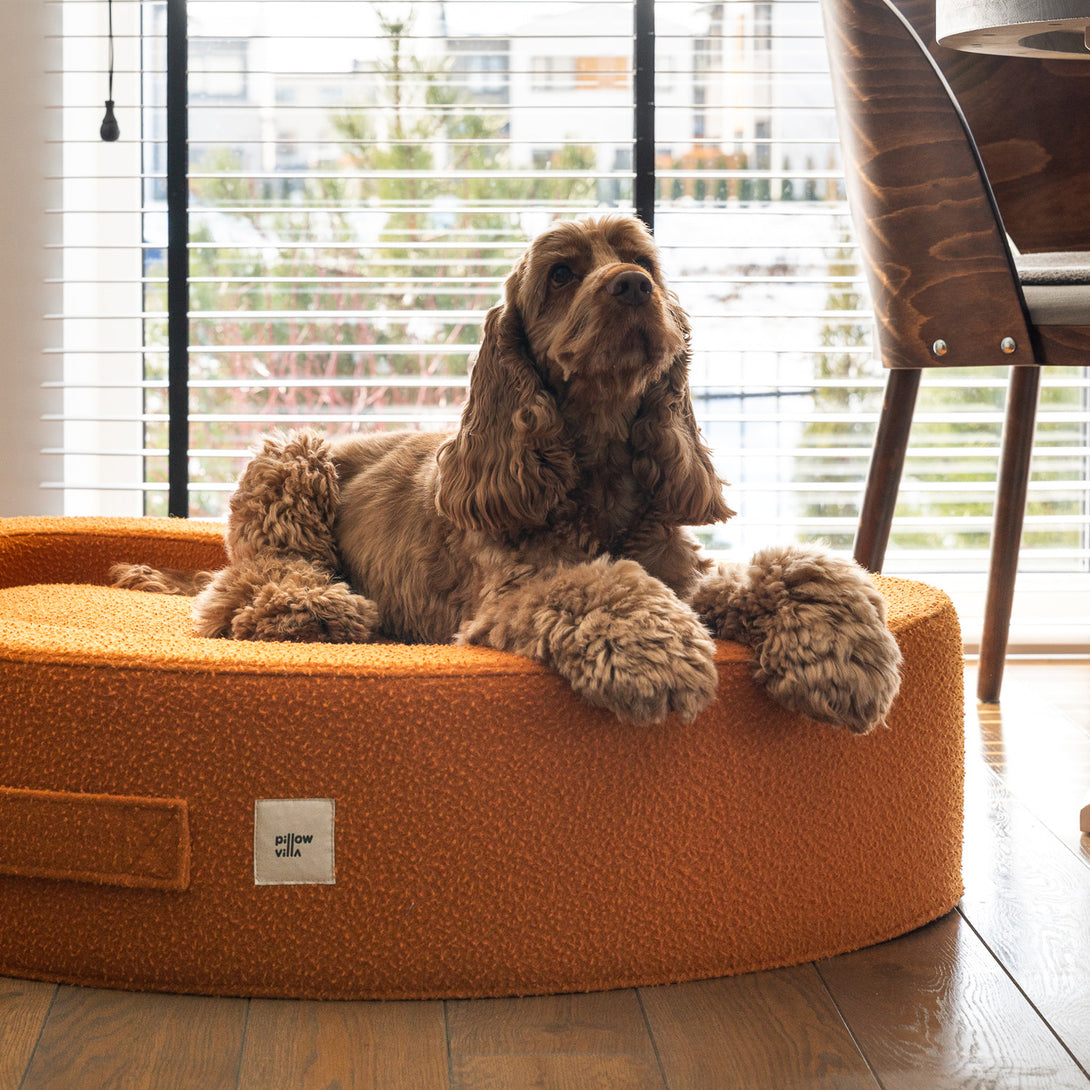 Pillow Villa Cuddly Eco-Friendly Dog Bed Orange