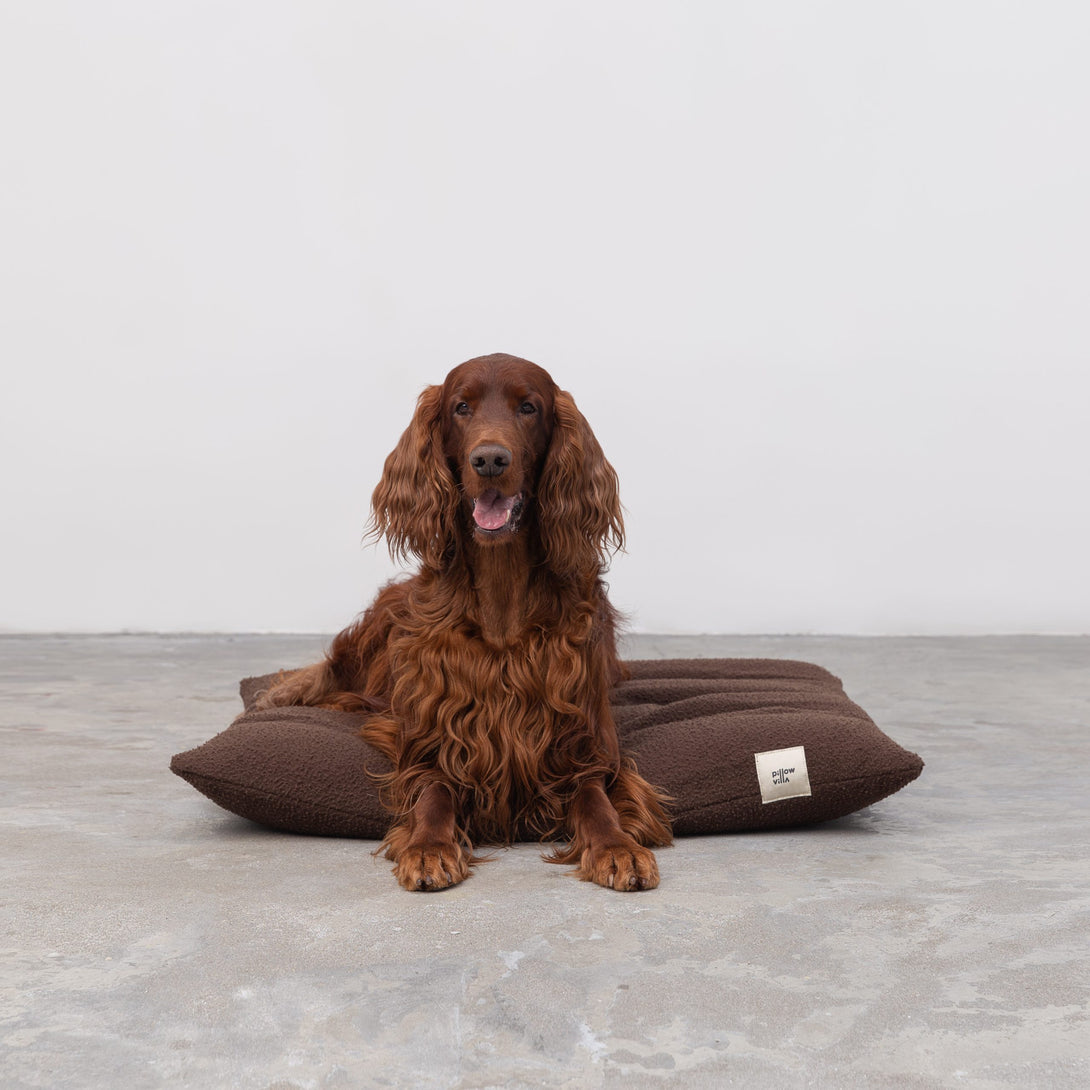 Italian Casentino Wool Dog Bed by Pillow Villa - Brown