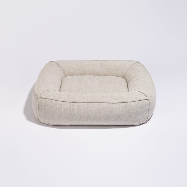 Modern Aesthetic Dog Bed Pillow Villa Removable Cover Eco-Friendly Beige Grey